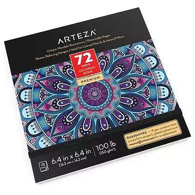 Arteza Coloring Book | Mandala Illustrations | 72 Sheets • $11.99