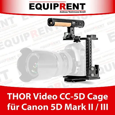 THOR Video CC-5D Cage With Handle And HDMI Lock For Canon 5D Mark II III 5DS EQT22 • £268.66
