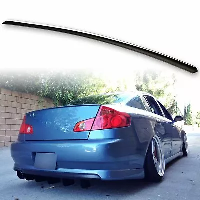 Fyralip Trunk Lip Spoiler For Infiniti G35 G35X Sedan 03-06 Painted Black KH3 • $77.56