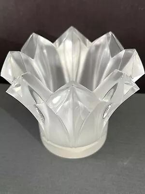 Mikasa Skyline Frost  Pillar Candle Holder To 1.75” Or Sm Vase 3.75”h Czech Rep • $14