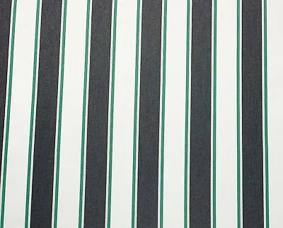 $16.95 • Buy Sunbrella Expectation Onyx Black Stripe Outdoor Furniture Fabric By Yard 54 W