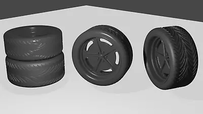 1/24 Set Bonneville Wheels Tires Brake Discs For Diorama Or Diecast UNPAINTED  • £8