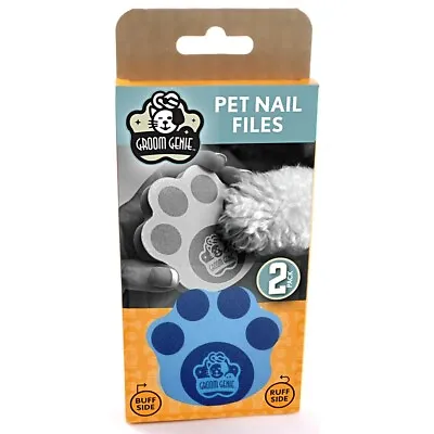 Groom Genie Pet Nail File 2 Pack Claw Care Ruff And Buff Side - Sky Blue • $6.99