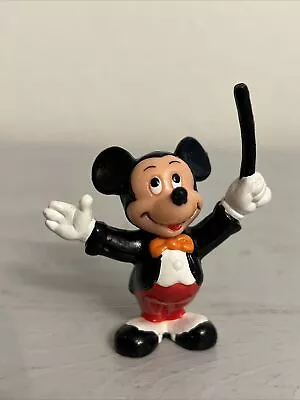 Mickey Mouse Conductor 2” Action Figure Disney Vntg Pvc Applause Toy • $8.87