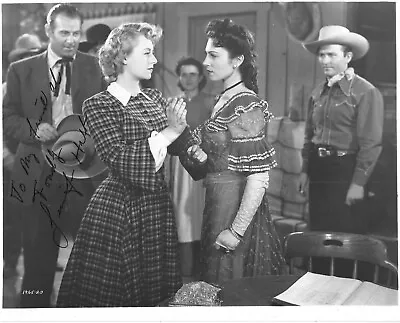 Jennifer Holt Western And Serial Film Actress Signed On 8x10 Movie Scene • £13.29