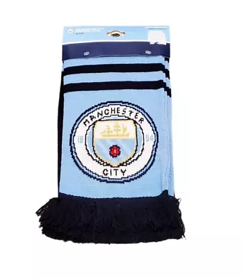 Manchester City Football Club Team Scarf Sport Apparel Blue Fringe Unisex NEW • $14.39