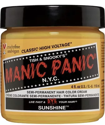 Manic Panic Hair Dye Semi-Permanent Hair Color 4oz (40 Sunshine) Lot Of 2 • $19.99