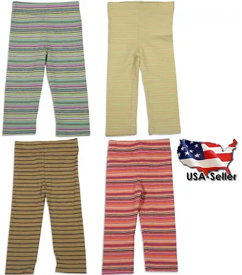 Mulberribush Infant Girls Striped Elastic Waist Leggings Pant Bottoms • $6