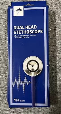 BRAND NEW Medline Dual Head Stethoscope BLUE Nurse Dr Paramedic Ems FREE SHIP! • $11.47