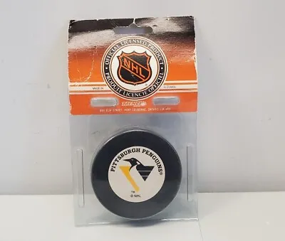 Vintage Pittsburgh Penguins NHL Hockey Puck Official Souvenir Trench Mfg New! • $18.74