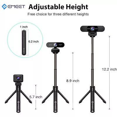 EMEET Webcam Tripod Mini Tripod Portable Universal Compatible For Living Camera • $21.99