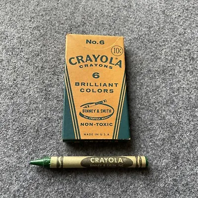 Vintage No.6 Crayola Crayons 6 Count 10 Cent 🔥Empty Box🔥only 1 Crayola Incl🔥 • $8.99