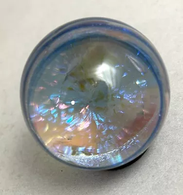 Handmade Contemporary Art Glass Marble - Vortex Rainbow Dicro Opal - 1.25  Diam • $49