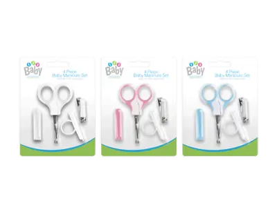 £2.89 • Buy 4 Pcs New BABY MANICURE SET Nail Clippers Safety Scissors File Cove UK