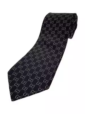 GUCCI Tie Silk BLK All-over Men's • $118.27