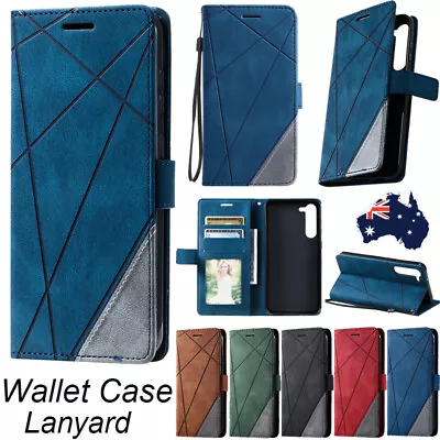 For Samsung S24 S23 Ultra FE S22 Plus Case Wallet Flip Leather Shockproof Cover • $12.39