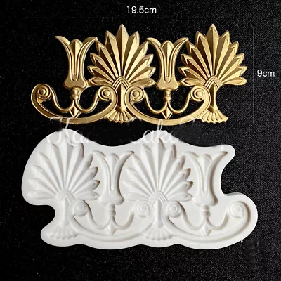 £4.59 • Buy Vintage Relief Silicone Fondant Mould Baking Cake Flower Border Mold Baroque DIY