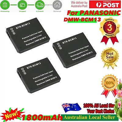 3x 1800mAh DMW-BCM13E DMW-BCM13 Battery For Panasonic Lumix DMC  TZ60 ZS45 TZ57 • $28.98