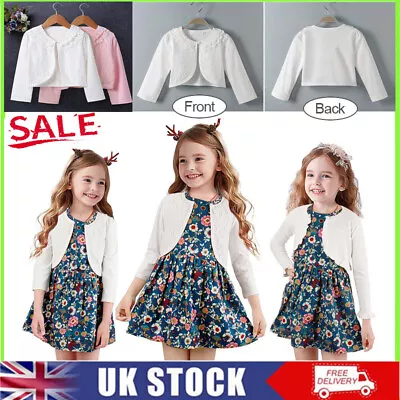 Toddler Kids Baby Little Girls Lace Princess Bolero Cardigan Shrug Tops UK* • £4.74