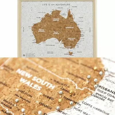 $35 • Buy Australia Travel Map Cork Pin Board