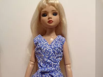 HANDMADE ELLOWYNE WILDE Fashion Doll Clothes Blue Dress Fully Lined 16  Doll • $9