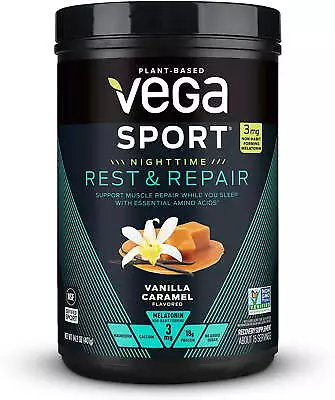 Vega Sport Nighttime Rest & Repair Plant-Based Recovery Protein Powder (14.2oz) • $37.59