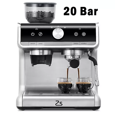 20 Bar Automatic Espresso Coffee Machine W/ 2.8L Water Tank Grinder Milk Frother • $269.99