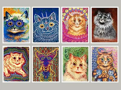 Louis Wain Cat Art Prints. Lots Of Different Designs. Framed Available. Wall Art • £8.49