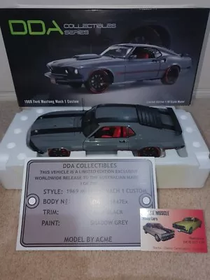 $250 • Buy 1:18 ACME DDA Ford 1969 Mustang March 1 Custom Grey 
