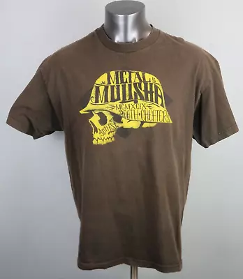 Vintage Metal Mulisha T Shirt Brown Cotton Size XL Biker Grunge Goth Y2K MX • $18.99