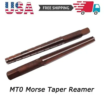 2pcs MT0 Straight Shank Morse Taper Reamer Alloy Steel Roughing + Finishing Set • $16.39