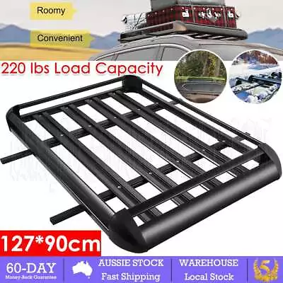 1.27M Aluminium Alloy Car 4WD 4x4 Roof Rack Basket Cargo Luggage Carrier Box Bar • $132.99