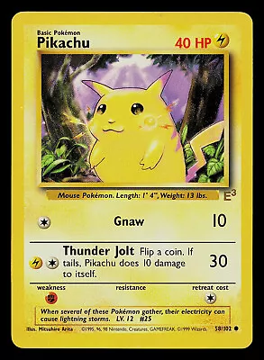 Pokemon Card - Pikachu - 58/102 (E3 Stamped) Base Set • $29.99