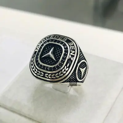 Mercedes Ring Mercedes Benz Ring 925 Sterling Silver Latest Design 3d Ring Men • $70