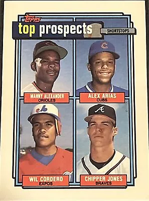 1992 Topps - Top Prospects #551 Chipper Jones Wil Cordero Alex Arias (RC) • $3.95