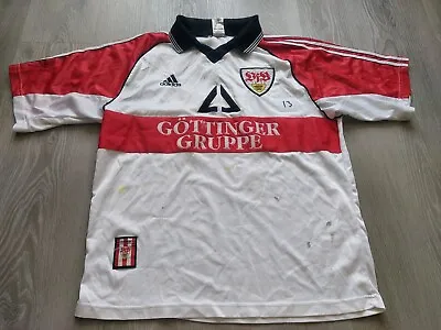 £4.20 • Buy Mens Adidas VfB Stuttgart Home Football Shirt 1998 - 1999 Size L