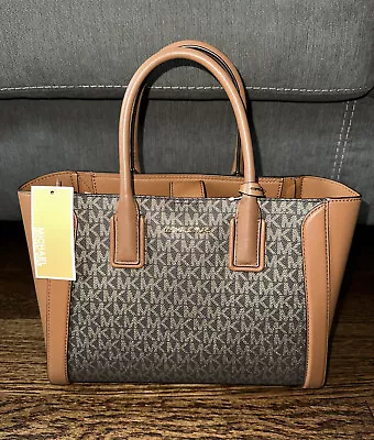 Michael Kors Kali Women's Satchel IPad Case Handbag Medium - Brown/Gold • $199.99
