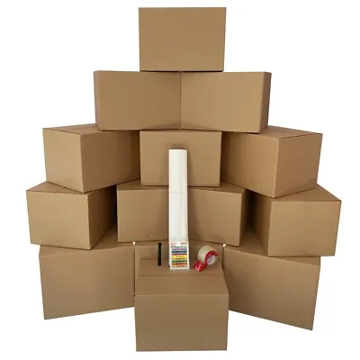 UBMOVE Moving Boxes 1 Room Bigger Moving Kit 14 Boxes Plus Supplies & Tape • $59.50