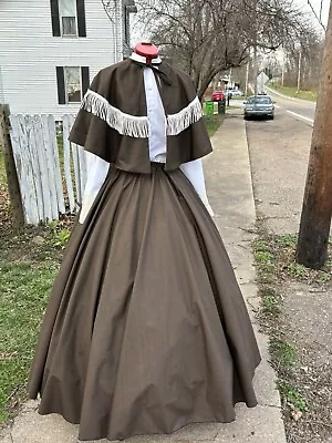 Civil War Dress Victorian Dickens Renaissance Prairie Christmas Caroling Costume • $125.99