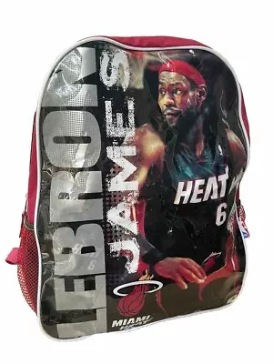 Official NBA LEBRON JAMES #6 Miami Heat Youth Backpack • $19.99