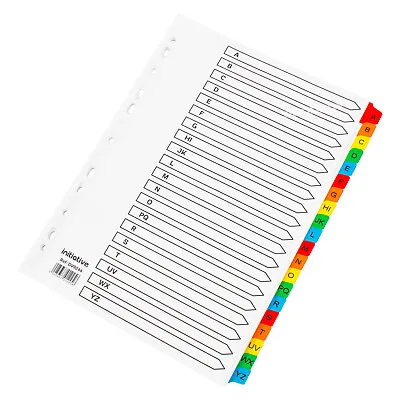 2 X A-Z File Dividers A4 A To Z Strong 20 Part Colour Folder Subject Index Cards • £11