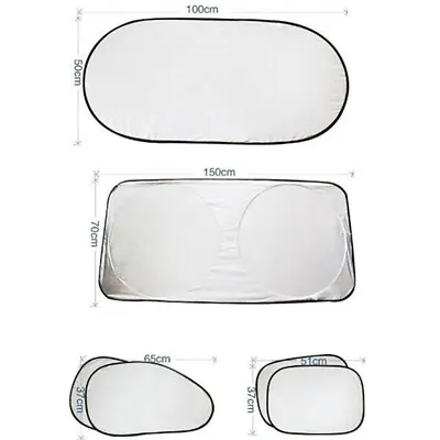 Car Window Sun Shade Windshield Visor Folding Cover Block Sunshade UV Protect • £19.07