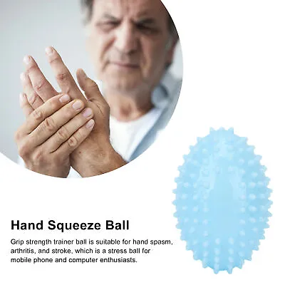 Hand Exercise Stress Relief Ball Hand Grip Strengthener Finger Therapy Ball • £4.61