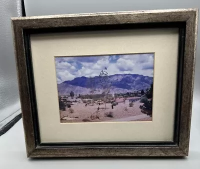 Artwork Sandia Mts. Albuquerque New Mexico Blackbirds Desert Bronze Frame Glass • $28.76