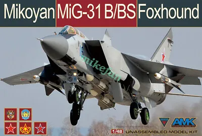 AMK 88008 1/48 Scale Fox Hound Mikoyan Mig-31b/bs Plane Model Kit 2019 New • $79.52