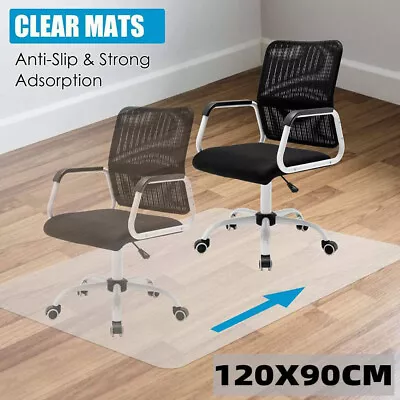 Non Slip Office Chair Desk Floor Mat Computer Carpet PVC Plastic Clear Protector • £9.99