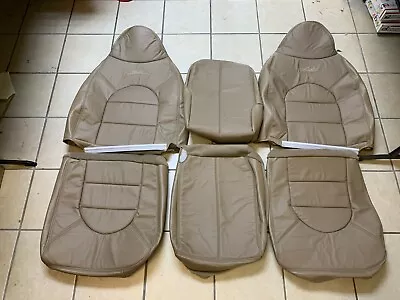 1998 1999 Ford F250 F350 F450 Lariat Crew Cab Super Duty LEATHER Seat Covers Tan • $676.80