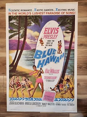 Blue Hawaii 1961 USA Original Elvis One-sheet 27x41 Movie Poster • $900