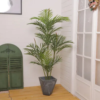 Artificial Palm Tree Indoor Outdoor Fake Plant Faux Green Garden Trees DIY Decor • £29.95