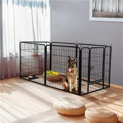 £66.99 • Buy Pet Dog Pen 6 Panel Foldable Cat Puppy Playpen Indoor/Outdoor Enclosure Run Cage